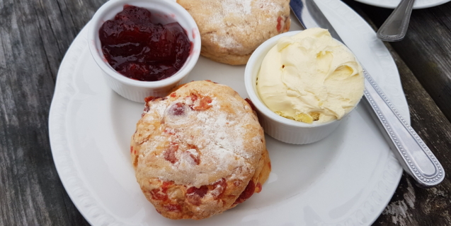 Tea with Scones and Clotted Cream